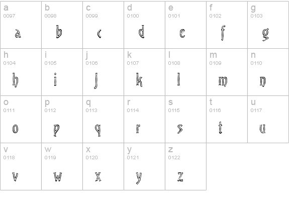 Virile Open lowercase a-z preview