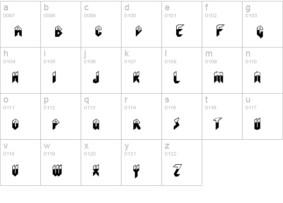 Visionaries Normal lowercase a-z preview