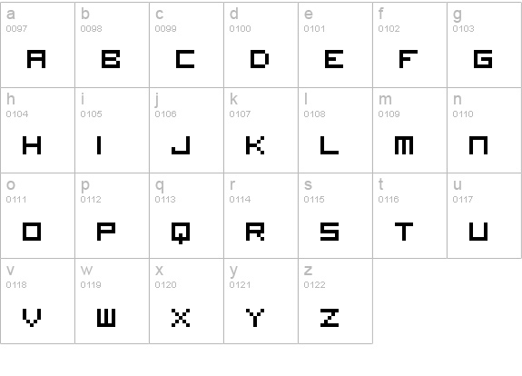 Visitor TT1 -BRK- lowercase a-z preview