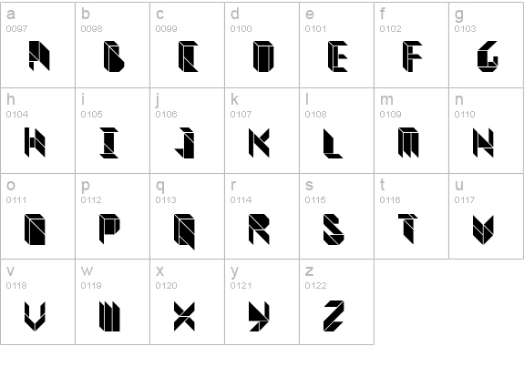 Vitreous Black lowercase a-z preview