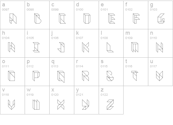 Vitreous Light lowercase a-z preview