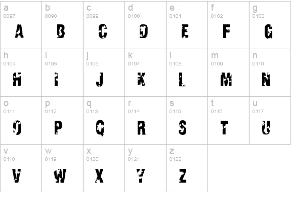 Viva Allende lowercase a-z preview
