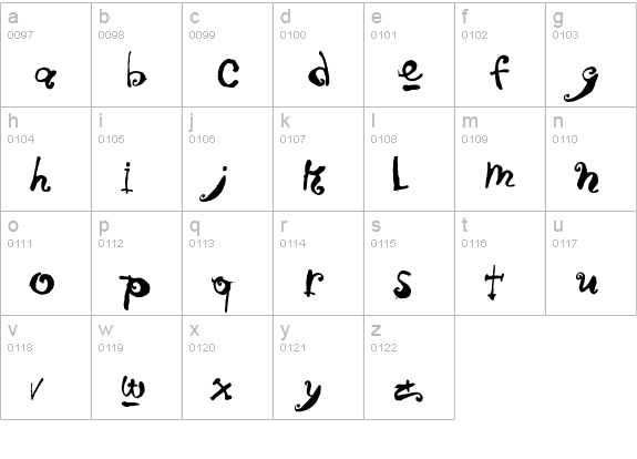 VoiturePlat lowercase a-z preview