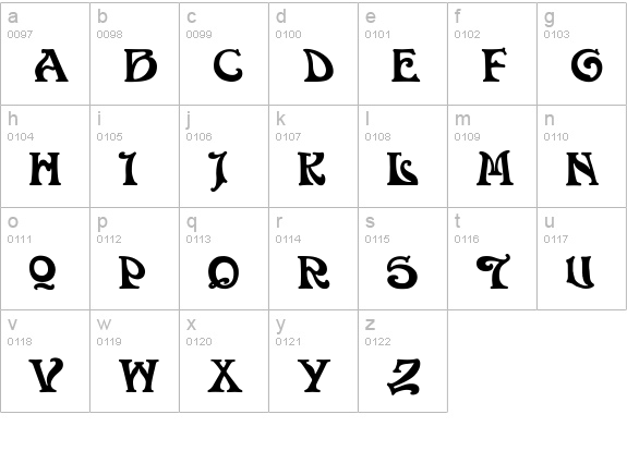 Volan lowercase a-z preview