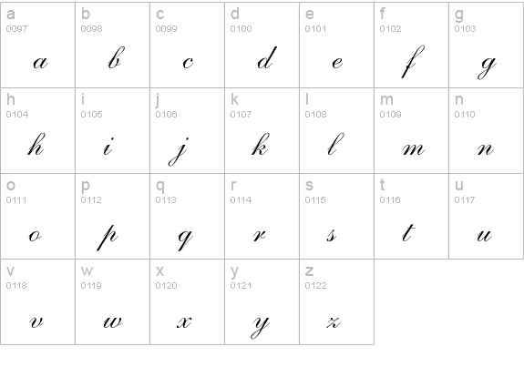 Volante lowercase a-z preview