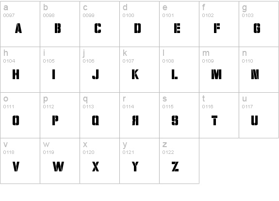 Volkoff lowercase a-z preview