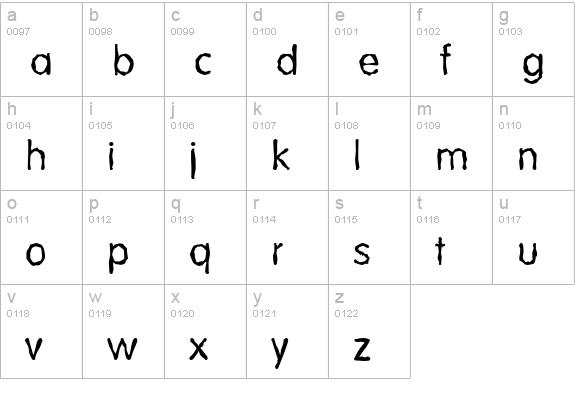 VolkswagenRandom-Regular lowercase a-z preview