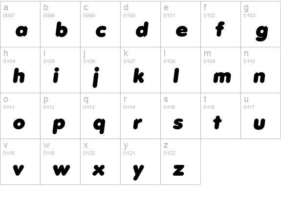 VolkswagenSerial-Black-Italic lowercase a-z preview
