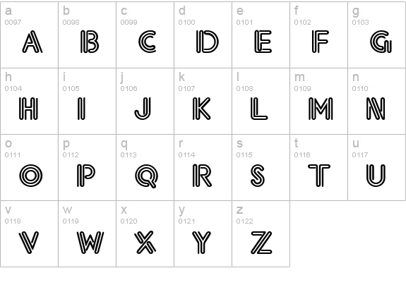 Voltage Normal lowercase a-z preview