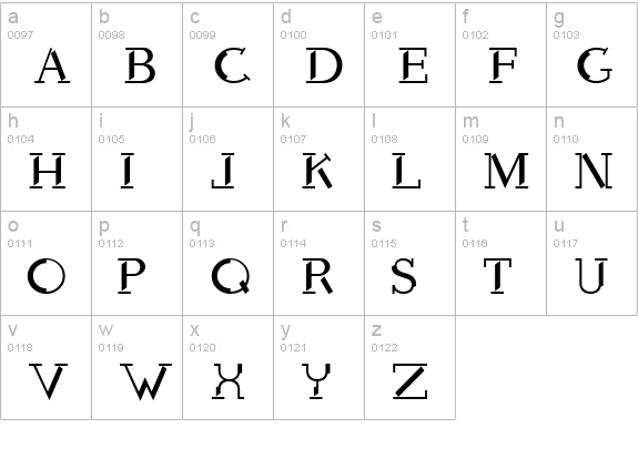 Voodoo Dolls lowercase a-z preview