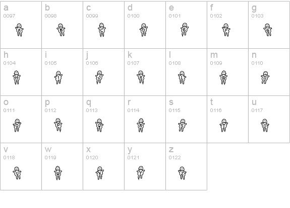 VoodooDolls lowercase a-z preview