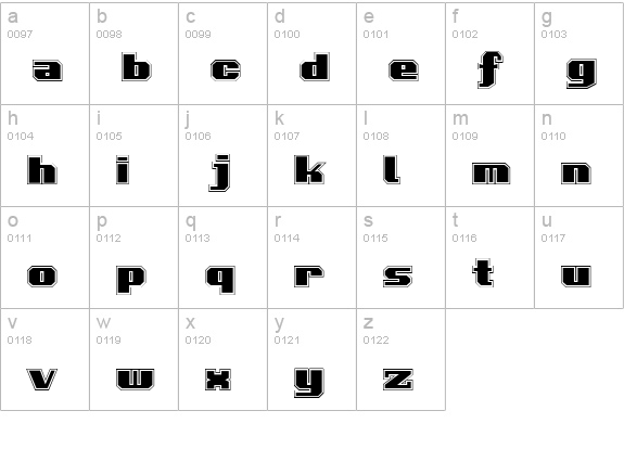 Voortrekker Pro lowercase a-z preview