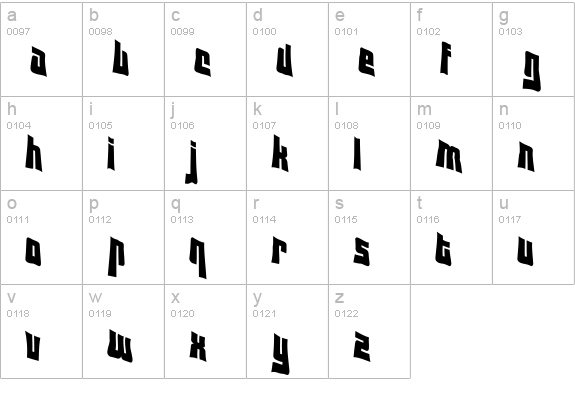 VTC Lo-Down Regular lowercase a-z preview