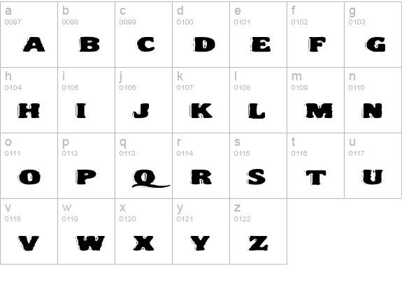 VTC NightOfTheDrippyLowCaps lowercase a-z preview