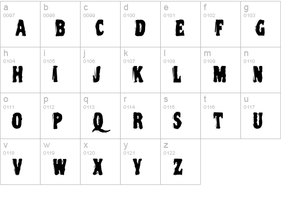 VTC NightOfTheOozieDeadCaps lowercase a-z preview