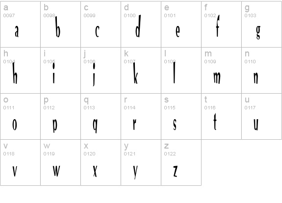 VTC Optika Regular lowercase a-z preview