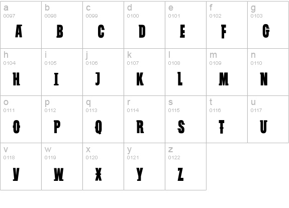 VTC SubwaySlamSC Regular lowercase a-z preview