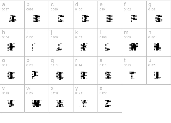 VTCBadHangover Regular lowercase a-z preview