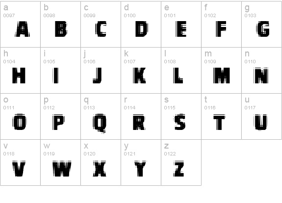 VTCBadVision Regular lowercase a-z preview
