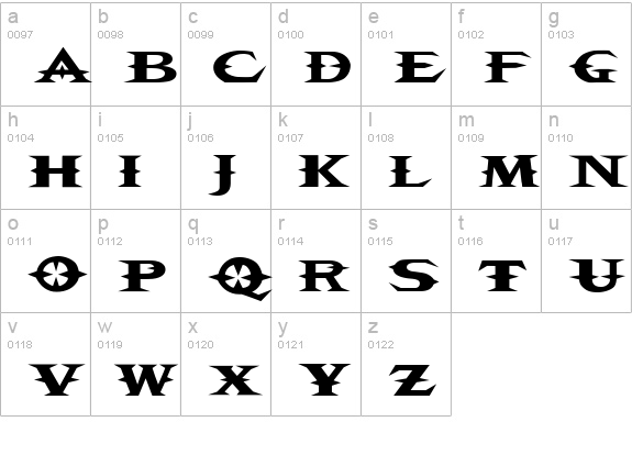 VTCBelialsBlade Regular lowercase a-z preview