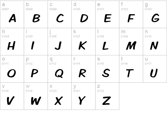 VTCKomixationCaps lowercase a-z preview