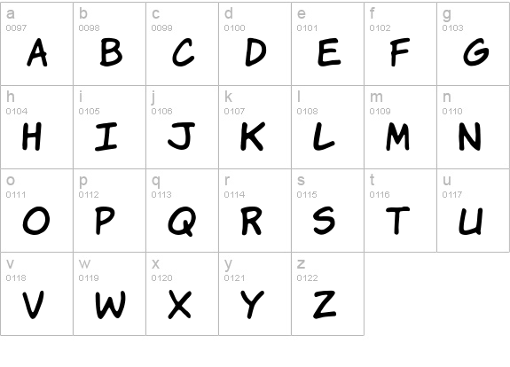 VTCKomixationHand lowercase a-z preview