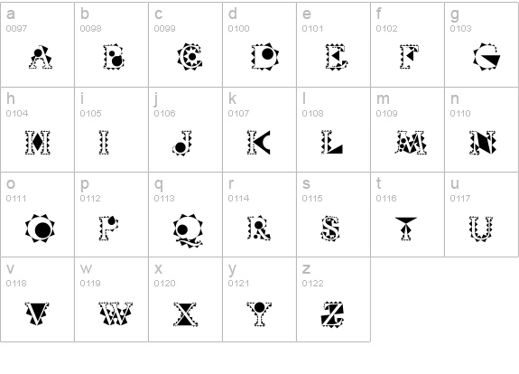 VTCrystalBalzac lowercase a-z preview