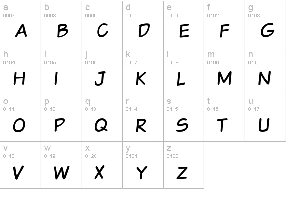 VTCSundaykomixcaps lowercase a-z preview