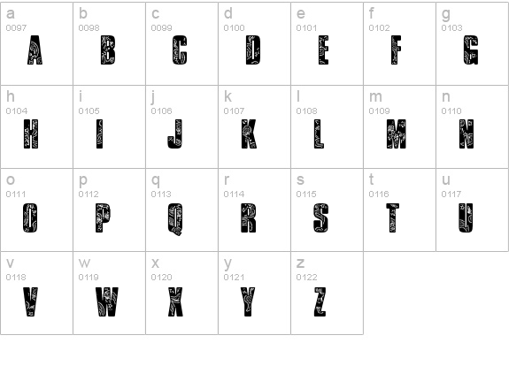 VTKS Bandana lowercase a-z preview