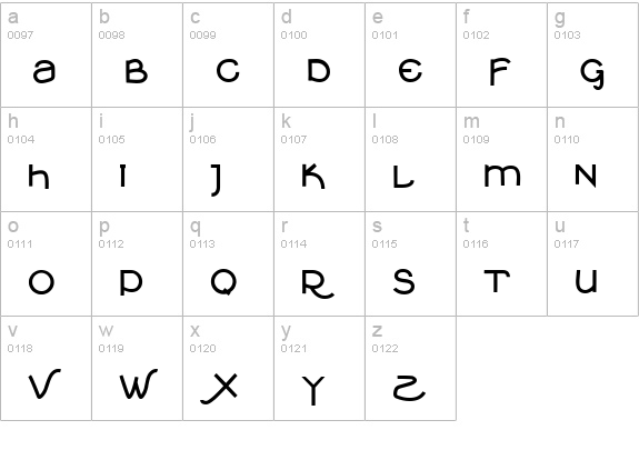 VTKS clean lowercase a-z preview