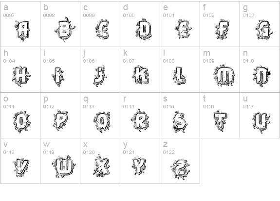 VTKS CORE lowercase a-z preview