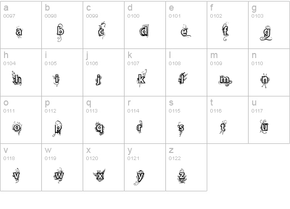 vtks Deja Vu lowercase a-z preview
