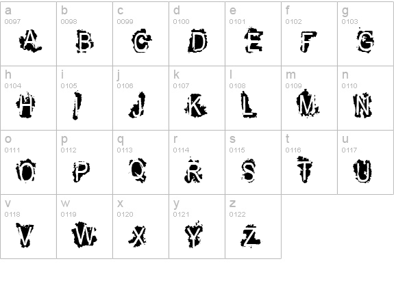 VTKS REFUSED lowercase a-z preview