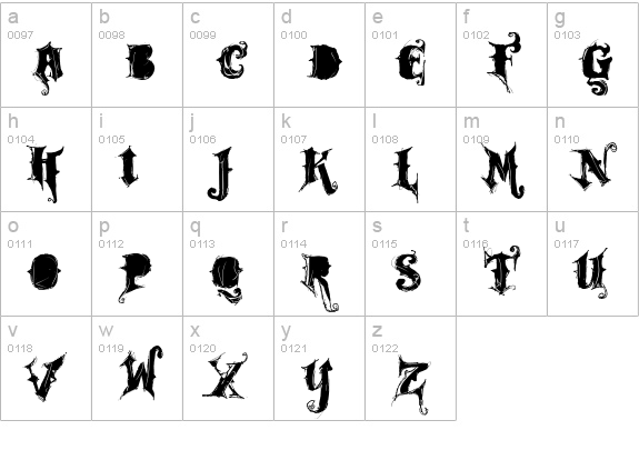 VTKS ROCK GARAGE BAND lowercase a-z preview