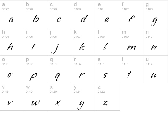 Vujahday Plain lowercase a-z preview