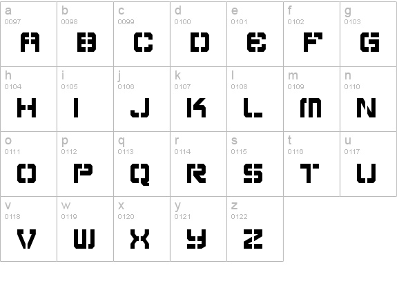 Vyper Condensed lowercase a-z preview