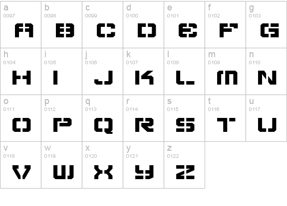 Vyper Expanded lowercase a-z preview