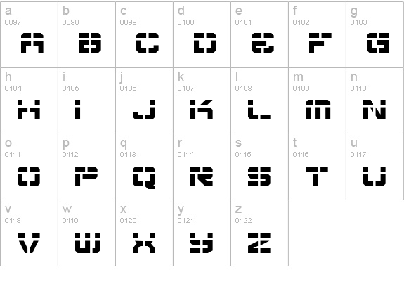 Vyper Laser lowercase a-z preview