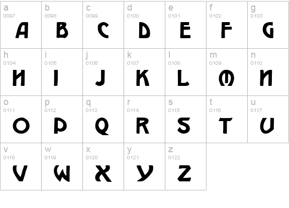 W.J. Pearce 213 lowercase a-z preview