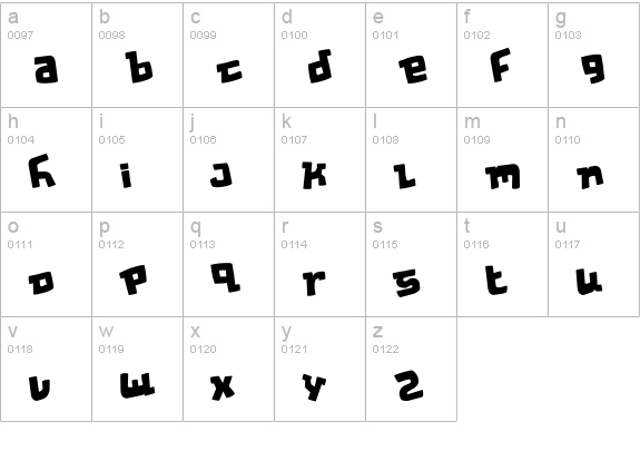 WackeySpankers lowercase a-z preview