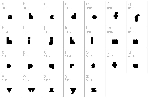 Wagner Silhouette NF lowercase a-z preview