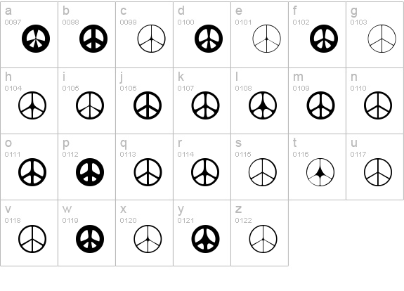 Wahei lowercase a-z preview