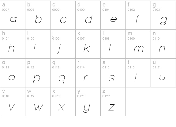 Walkway Upper Oblique lowercase a-z preview