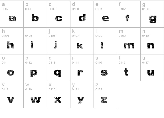 Wall IT lowercase a-z preview