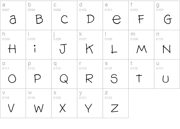 WallowHmk lowercase a-z preview
