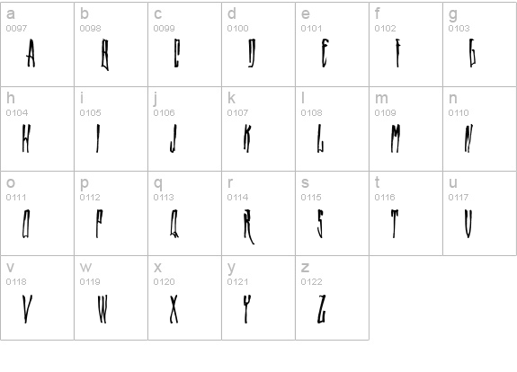 WALLRIDE lowercase a-z preview