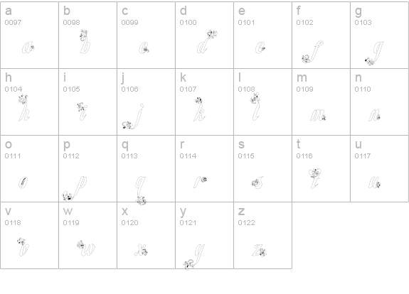 Wander lowercase a-z preview