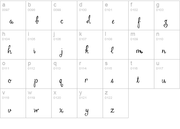 Want You Back lowercase a-z preview