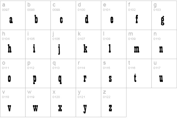 Wanted Com lowercase a-z preview