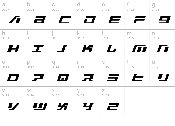 War Machine lowercase a-z preview